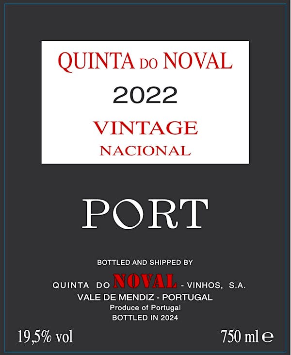 Label for Quinta do Noval